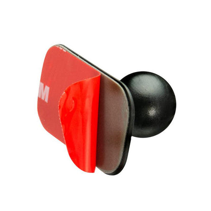 The 22mm VHB Adhesive Mount is a black knob with a rectangular base and a red peel-off 3M VHB strip, partially exposed to show the adhesive—perfect for mounting on your car dashboard.