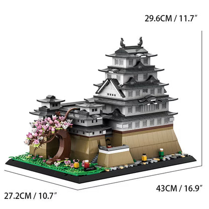 Wange Bricks: MOC Architecture Himeji Castle Japan Building Brick Toy Figure