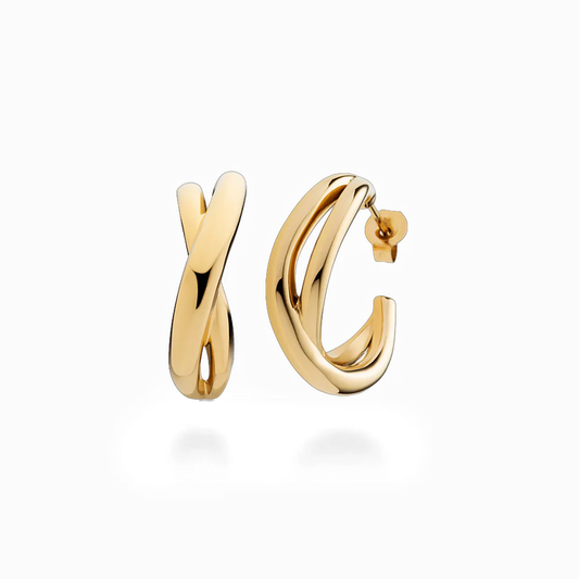 Waves Ohrring Gold