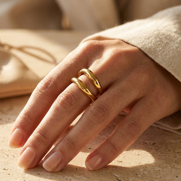 Waves Ring Gold