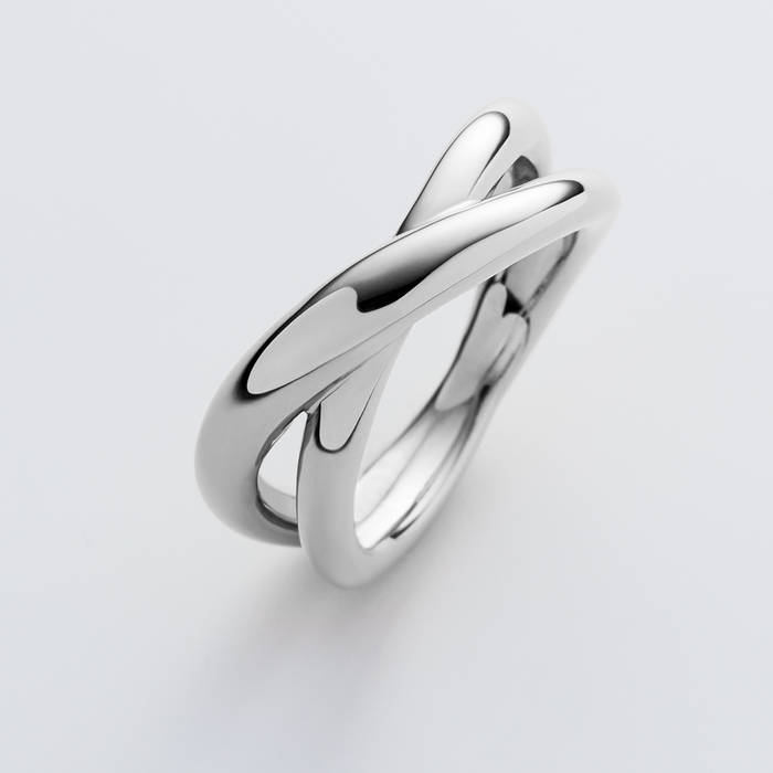 Waves Twisted Ring Silber
