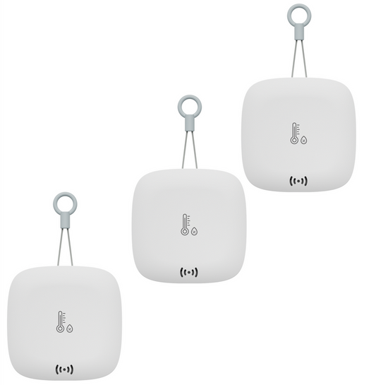 Weatherproof Temperature and Humidity Sensor 3-Pack, Hub Required