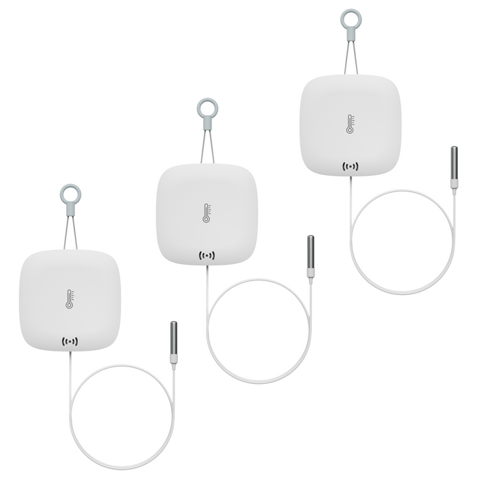 Weatherproof Temperature Sensor w/Probe 3-Pack, Hub Required!