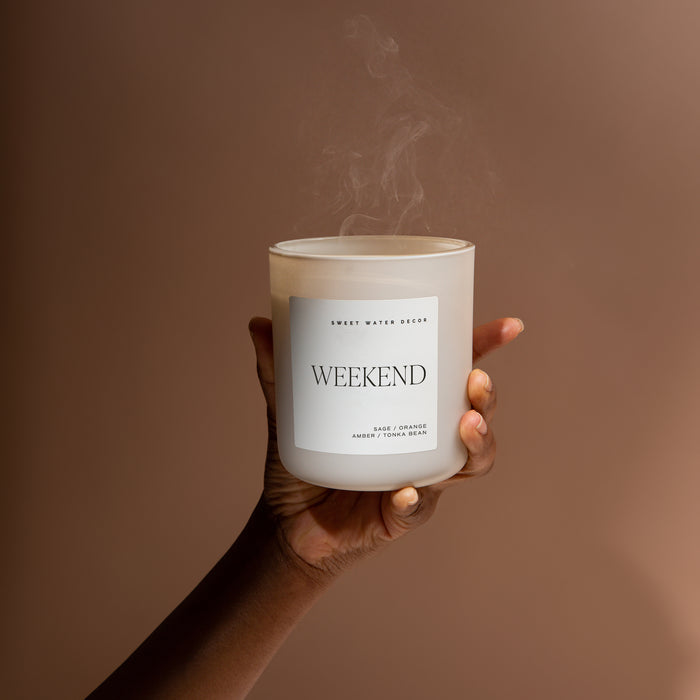Weekend Soy Candle - Tan Matte Jar - 15 oz - Sweet Water Decor - Candles