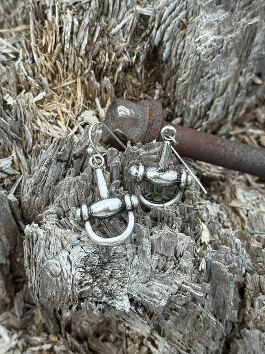 Western Horsebit Silver Earrings
