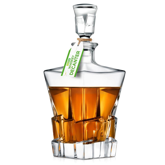 Whiskey Decanter, Enhances Taste, Crystal Glass, 750ml Capacity