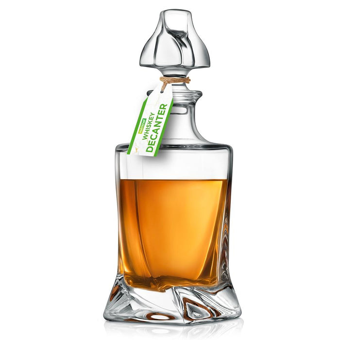 Whiskey Decanter Set - Enhances Flavor - Crystal Glass - Clear