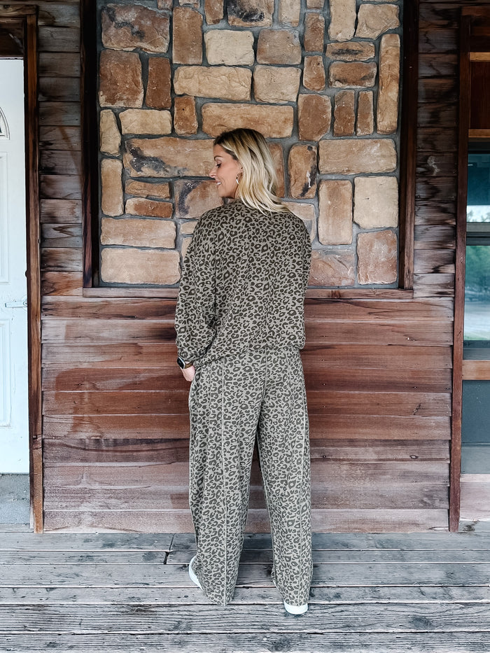 Wild About Comfort Leopard French Terry Sweatshirt