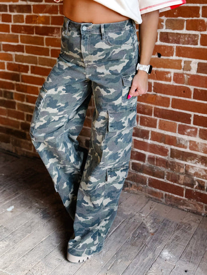 Wild Utility Camo Cargo Denim