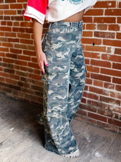 Wild Utility Camo Cargo Denim