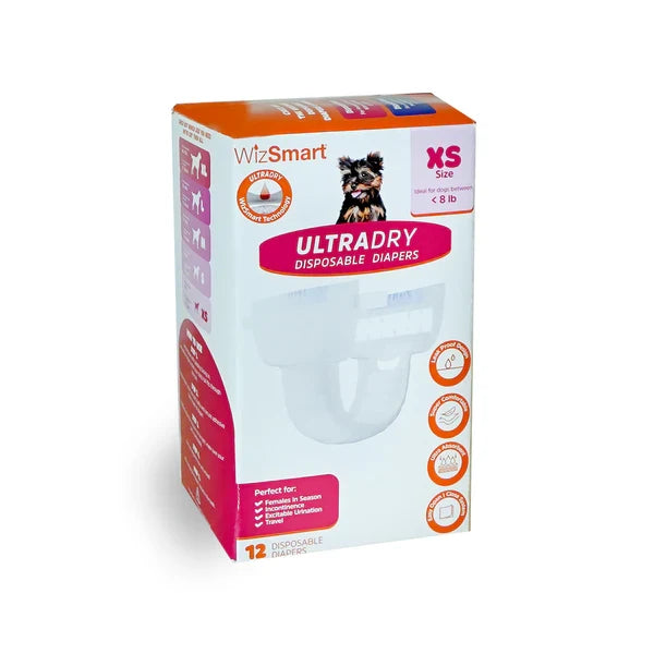 WIZSMART DOG PADS ULTRADRY DISPOSABLE DIAPERS - Dog.Dog.Cat.