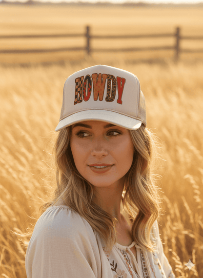 Y'alternative Howdy Trucker HatKhaki